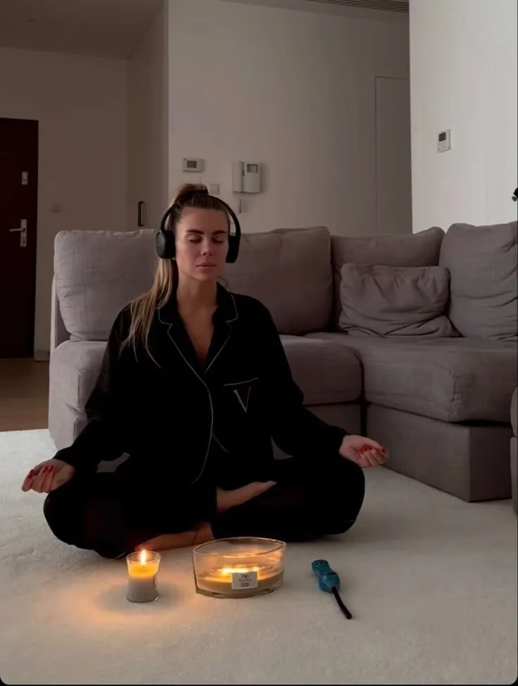 Warm candlelit ambiance in a quiet room